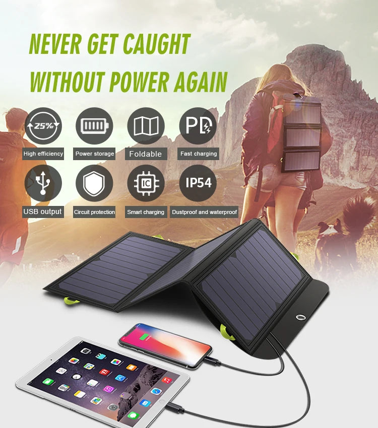 ALLPOWERS Solar Panel 5V 21W Built-in 10000mAh Battery