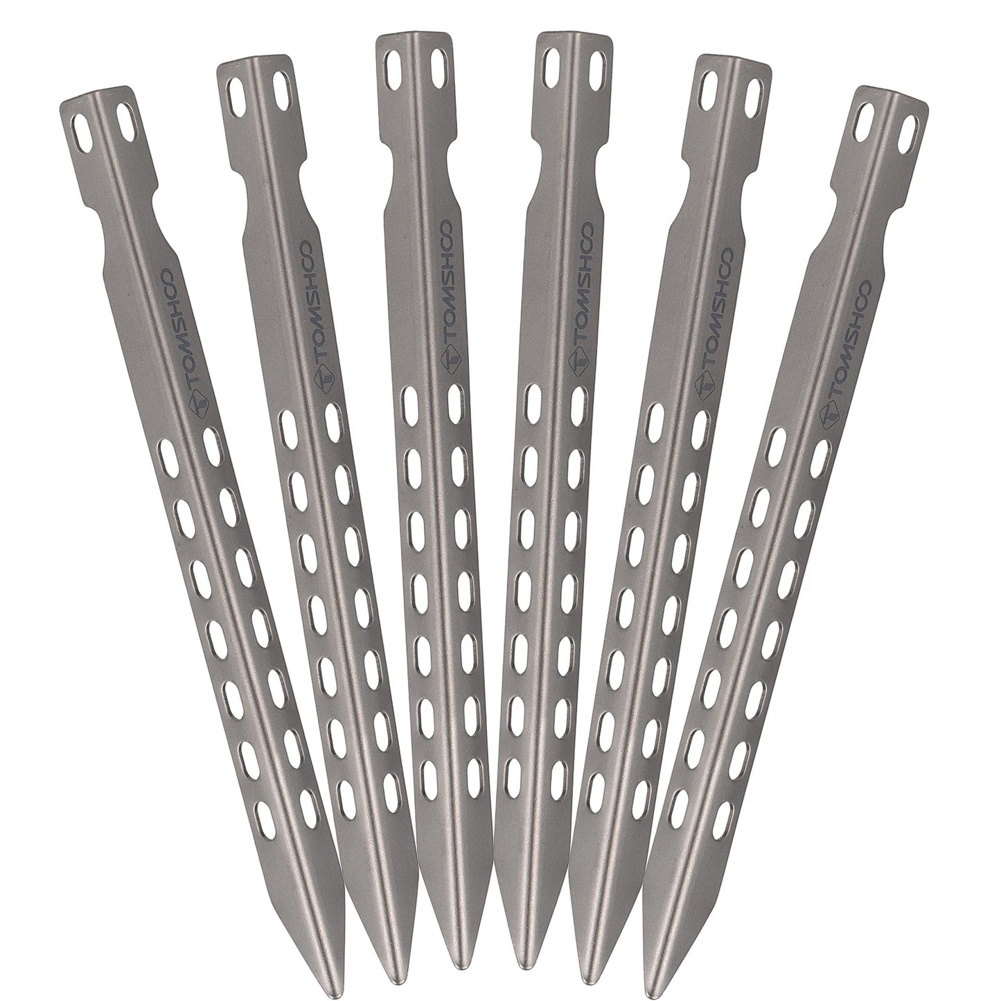 TOMSHOO 4/6 Pack 6.3 Inch Titanium Tent Stakes