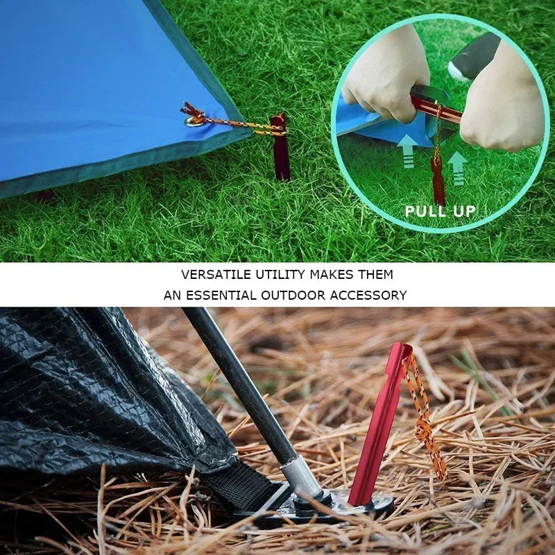 Aluminum Alloy Ultralight Tent Stakes 10Pcs 18cm