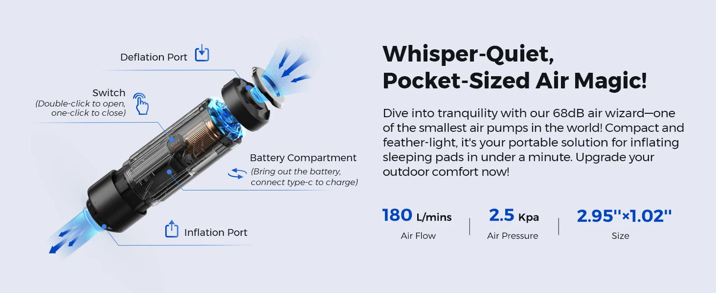 FLEXTAILGEAR ZERO PUMP 34g Portable Air Pump