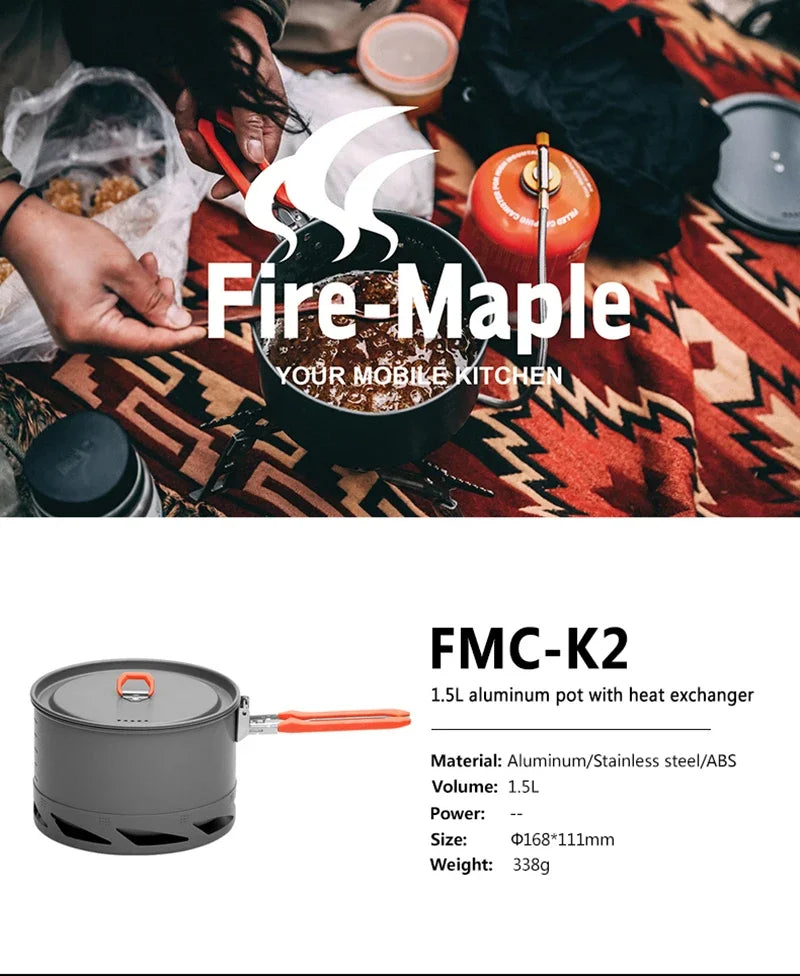 Fire-Maple Heat Exchanger Pot 600ml/1000ml/1500ml