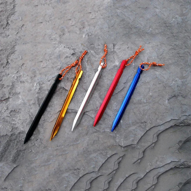 Aluminum Alloy Ultralight Tent Stakes 10Pcs 18cm