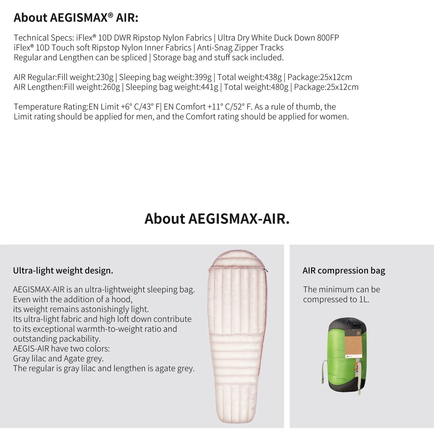 AEGISMAX AIR Ultralight Sleeping Bag