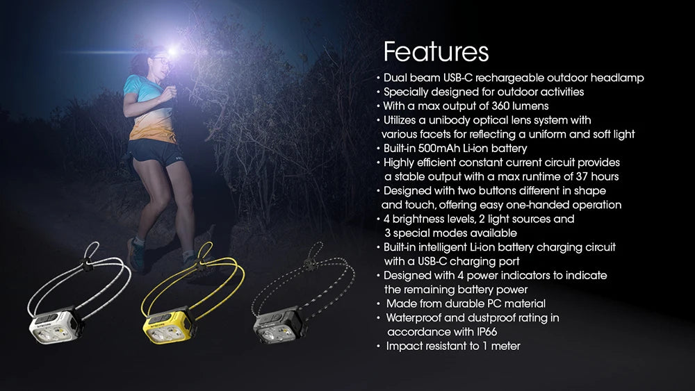 NITECORE NU21 Headlamp 360Lumens