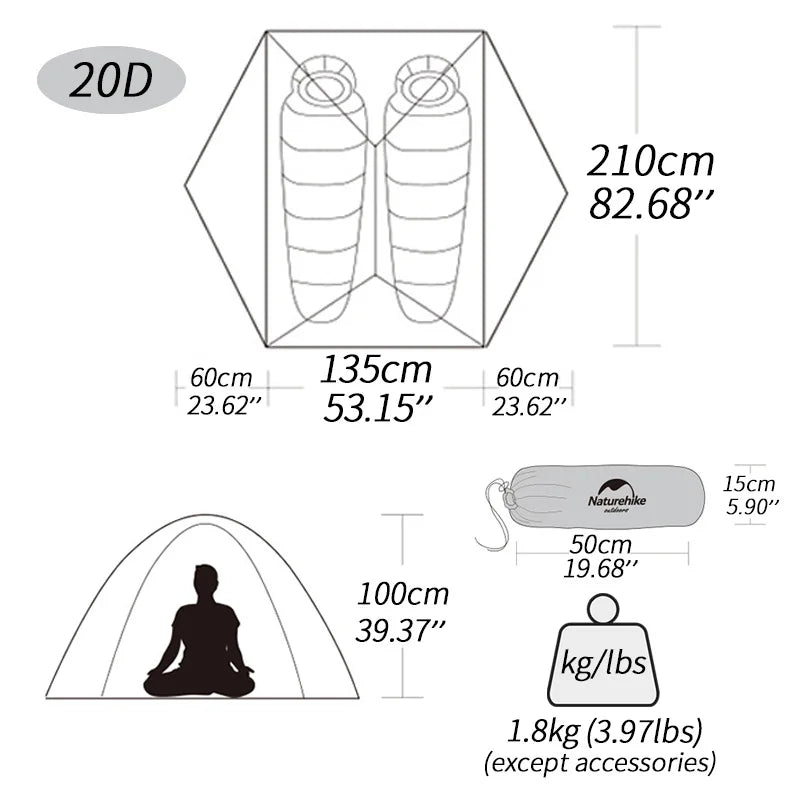 Naturehike Mongar Tent 2 Person