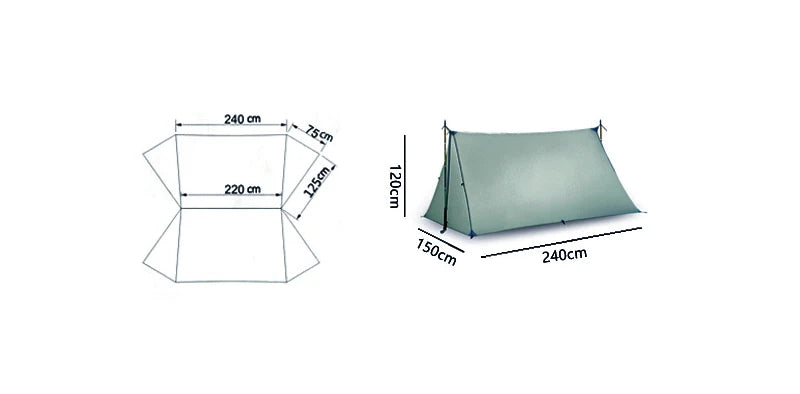 Aricxi multifunctional Ultralight 15D Silnylon tarp