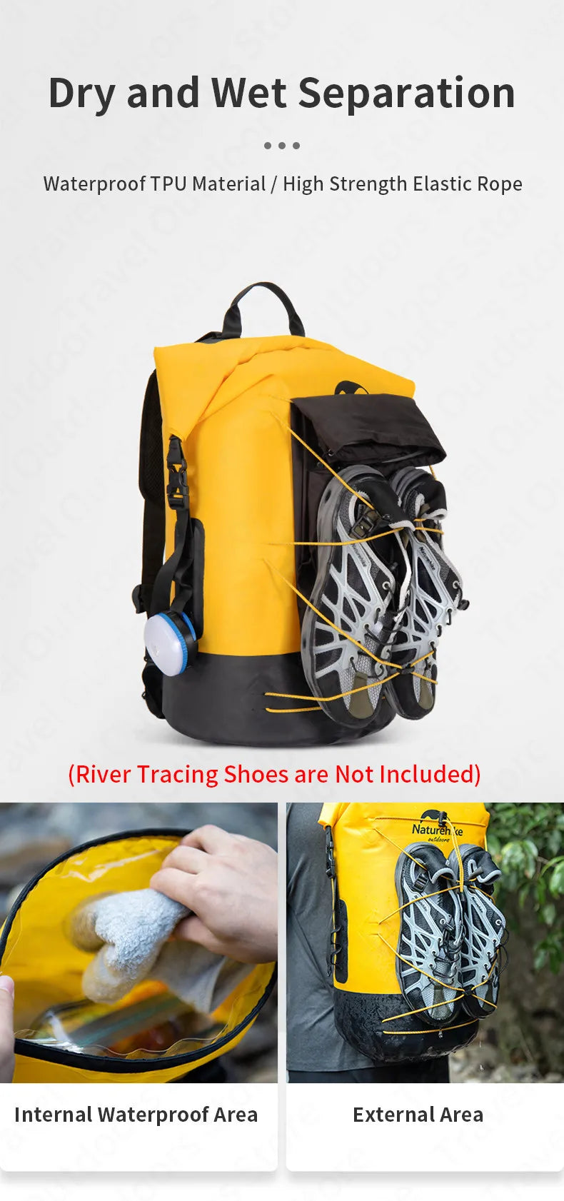 Naturehike Waterproof Backpack Lightweight 430g IPX6 TPU  20/30/40L