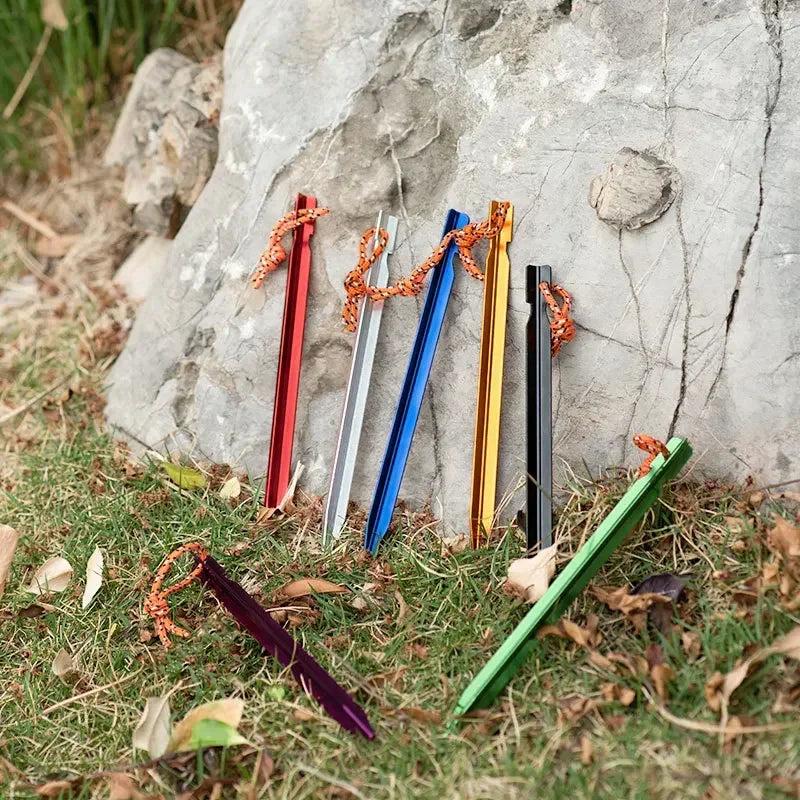 Aluminum Alloy Ultralight Tent Stakes 10Pcs 18cm